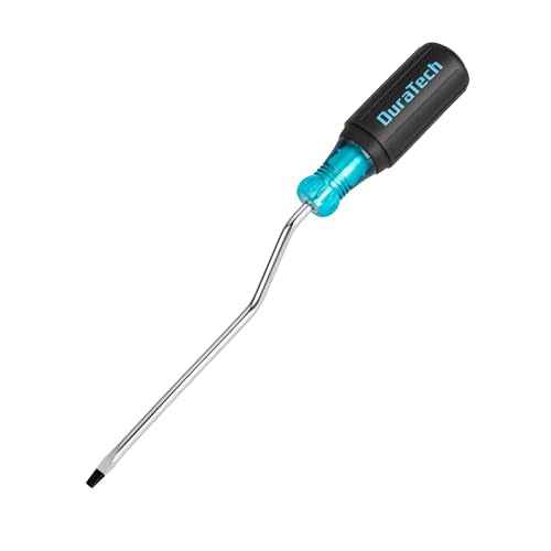DURATECH Screwdriver, 3/16" Flat Head Screwdriver with Crank-Action Handle, Premuim S2 Steel, Quick Rotating Screwdriver with 6" Shank Spins Screws Fast with One Hand