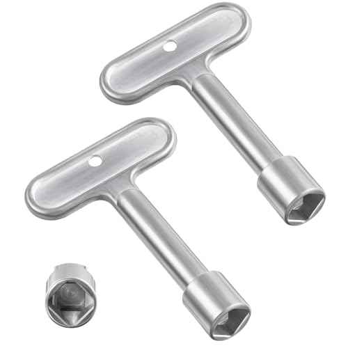 2 Pack 3/8''Hydrant Key, Upgrade Water Key for P1300-PART-13-KEY, Hydrant Key for Closing Tool for Wall Fire Hydrant Faucet Valves and Outdoor Hose Valves