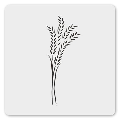 MAGJUCHE Wheat Stencil 6 Inches, Reusable Wheat Stencil for Painting DIY Crafts Decor