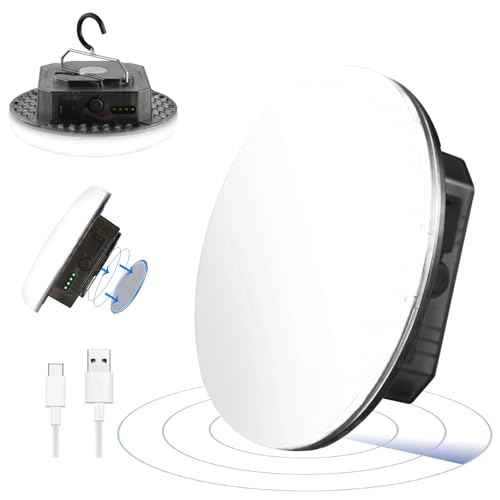 10000mAh 4000LM Rechargeable Camping Light with Motion Sensor and Radar , Standby Time of 72 Hours Automatic Light Portable Camping Lantern 30W with Magnet , IPX5 Waterproof Tent Lights