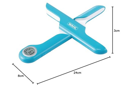 WAHL Compact Folding Scale, Kitchen Weighing Scales, Digital, 5kg Capacity, Cooking and Baking Scale, Travel and Camping, Portable, Pocket Sized, LCD Display, Blue