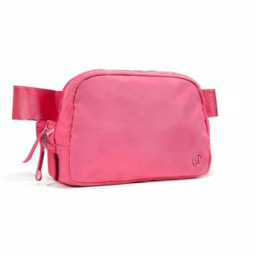 Pander Two Way Zipper Fanny Pack Nylon Everywhere Belt Bag for Women, Water Repellent Waist Packs, Crossbody Bags with Adjustable Strap (Black).
