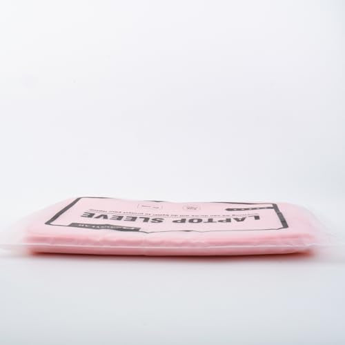 RAINYEAR 13 Inch Laptop Sleeve Soft PU Leather Case Water Resistant Padded Zipper Protective Carrying Bag Compatible with 13.3" Notebook Computer Chromebook Ultrabook(Pink)