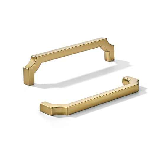 khtumeware 10-Pack 5 Inch Square Champagne Bronze Cabinet Pulls,Honey Bronze Solid Zinc Alloy Heavy-Duty Handles for Kitchen/Bathroom Cabinets, Drawers & Cupboards (5 Inch Center to Center)