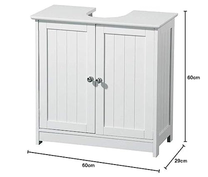 AVC Designs Bathroom Sink Cabinet Under Basin Unit Cupboard Storage Furniture White