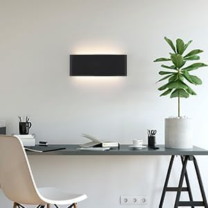 Mille Luckiole 15Inch Bathroom Vanity Mirror Light,5-in-1 CCT 3000K/3500K4000K/5000K/6500K Selectable Hallway LED Wall Light,Modern LED Sconce Wall for Stairwell,Bedroom,20W Black 4 Pack Led Wall Lamp