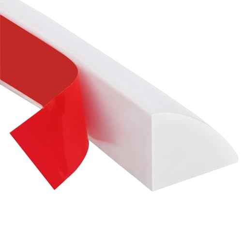 Flexible Quarter Round Molding, Peel and Stick Rubber Quarter Round Trim White