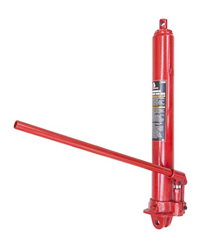 BIG RED T30806 Torin Hydraulic Long Ram Jack with Single Piston Pump and Clevis Base (Fits: Garage/Shop Cranes, Engine Hoists, and More): 8 Ton (16,000 lb) Capacity, Red