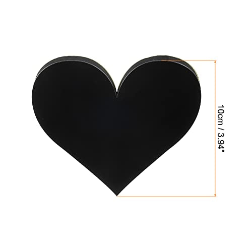 PATIKIL 3D Acrylic Alphabet Mirror Wall Stickers Symbol Heart Self-Adhesive Home Decor Letter Sign Art Sticker Decal for DIY Home Decoration Black