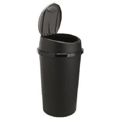 45 Liter 45L TOUCH BIN Colour Bin for Home Garden Office School Kitchen Bathroom Top Bin Portable Pedal Bin Removable Lid BLACK