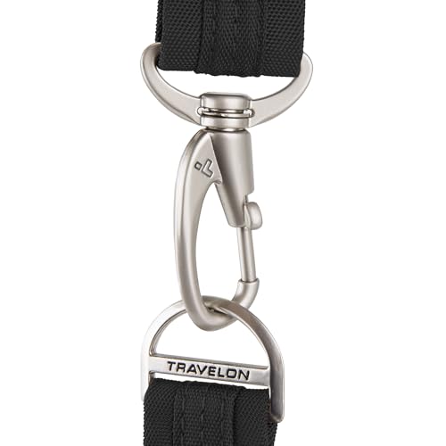 Travelon Anti-theft Classic Slim Double Zip Crossbody Bag, Black, One Size