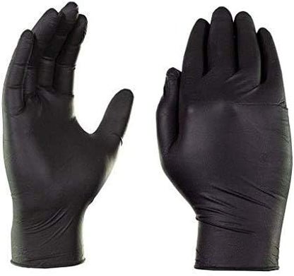 Sysco Nitrile High Performance Gloves, Powder Free, Food Grade, Disposable (100 Gloves Pack) (Large - Black)
