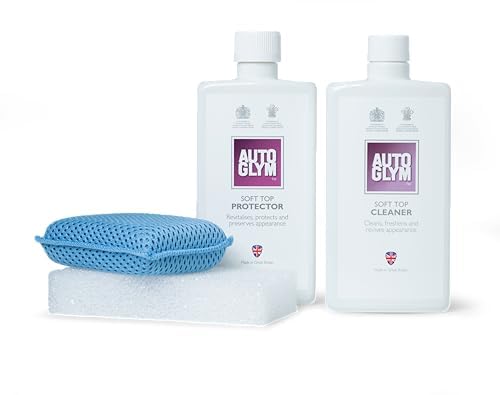 Autoglym Convertible Soft Top Clean & Protect Complete Kit - Convertible Roof Cleaner, Protector and Waterproofer - Fabric and Canvas Soft Top Moss, Mould & Stain Remover - Car Canvas Repair & Restore