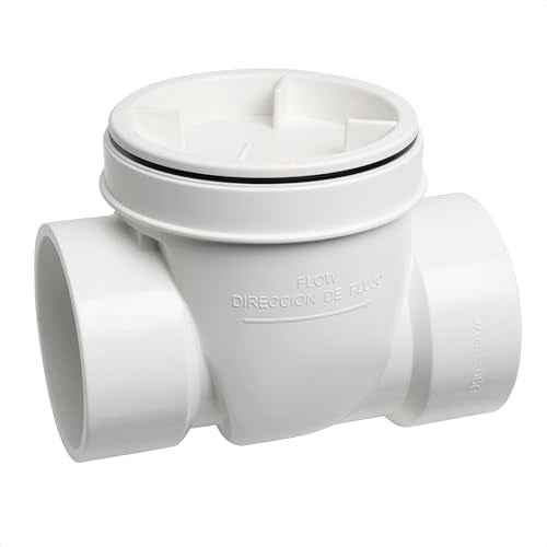 4" PVC Backwater Valve, 4 Inch Back Flow Preventer Valve, Backflow Water Valve Prevents Sewage Backflow