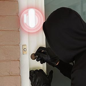 HEIMAN WiFi Door Sensor, Check Door Open/Closed Status, Smart Window Door Contact Sensor Alarm for Home Security, APP Remote Notification, Door Open Detector Compatible with Alexa and Google Assistant