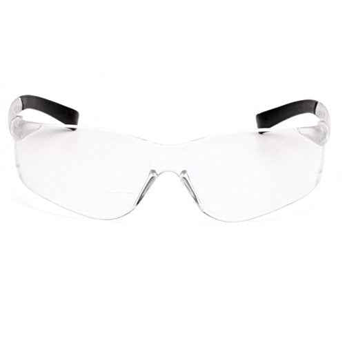 Pyramex Ztek Bifocal Reader Safety Glasses with Clear Lens S2510R20 (3 Pair) (+2.0 Lens)