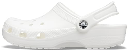 Crocs Unisex Classic Clogs Clogs, White, Size 10 UK Men/ 11 UK Women