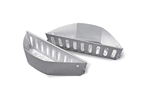 Weber Charcoal Baskets (Set of 2), Made of Robust, galvanised Steel, Ideal for Direct & indirect Grilling with Charcoal/briquettes, Suitable for All 47cm Charcoal barbecues - Silver (7403)