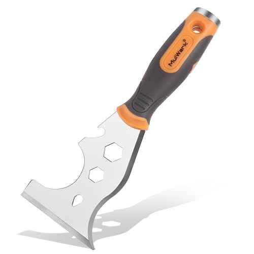 MulWark 16-in-1 Painter's Tool,3¡± Putty knife Drywall Paint Scraper,Multi-Painter's Stainless Steel Tool,Spealloy Paint Scraper, Taping knife,Hammer Head Soft Grip Handle,Nut Wrench Screw Bits inside