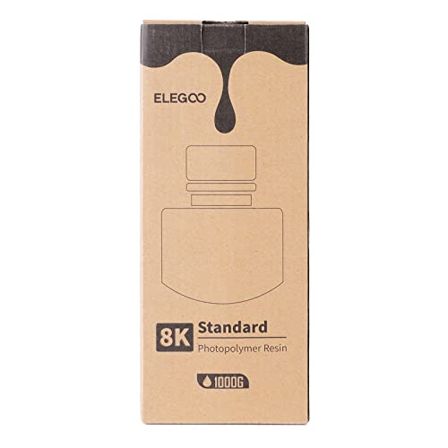 ELEGOO 8K Standard Photopolymer Resin 405nm UV-Curing Resin Best for Saturn 2 8K LCD 3D Printer Space Grey 1000g