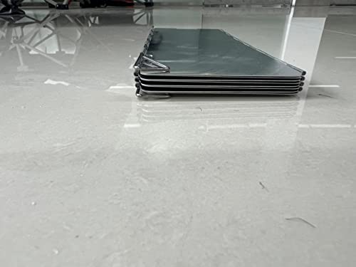 Camp Stove Windscreen, Ohuhu Camping Stove Windscreen 8 Plates Aluminum Folding Portable Camping Stove Windshield Grill Wind Screen for Camp with Carry Bag for Camping Hiking Picnic Backpacking