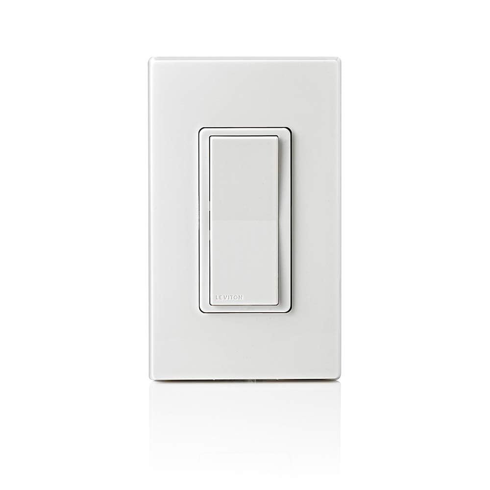 Leviton Decora Smart Switch, Wi-Fi 2nd Gen, Neutral Wire Required, Works with Matter, My Leviton, Alexa, Google Assistant, Apple Home/Siri & Wired or Wire-Free 3-Way, D215S-1RW, White