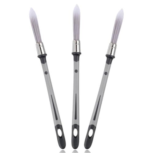 3 Pack Trim Paint Brush for Painting Wall 0.37 Inch Trim Painting Tool Edge Painting Tool for Painting Detail Areas for Baseboards House Wall Corners Paint Edger Brush and Touch Up Painting