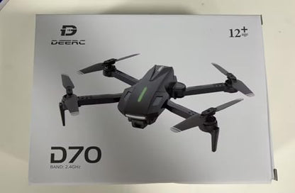 DEERC D70 Mini Drone for Kids Adults with Camera, 1080P HD Foldable RC Quadcopter for Boys Girls with Headless Mode, Tap Fly, 360° Flips, Voice and Gesture Control, 2 Modular Batteries