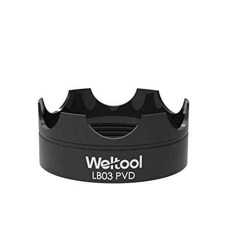 Weltool Flashlight Strike Bezel Black LB03 PVD for Maglite C or D Cell Flashlights LED ML300L & ML300 LX Upgrade Glass Breaker