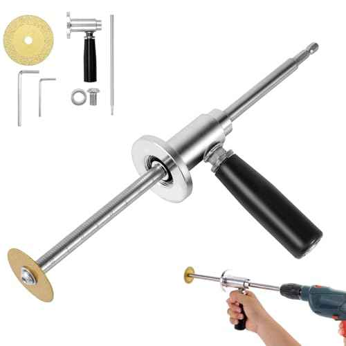 Inside Pipe Cutter for PVC Pipe Cutter, Internal/Inside PVC-ABS Pipe Cutter Tool for Drill, Fit for 1-1/2 Inch to 8 Inch, 7 Inch Adjustable Cutting Depth, 1/4in Hex Shank Fit for Impact Drivers