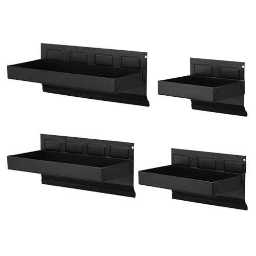 Mayouko 4PCS Magnetic Tool Parts Tray Shelf Set, Magnetic Storage for Toolbox, Tool Box Accessories for Van Workshop, Garage,Toolbox, Tool Chest, 6",8",10",12" Magnetic Tray