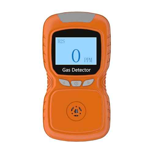 Clip Single Gas H2S Monitor, H2S Monitor Digital H2S Monitor, Clip-on 0~100ppm H2S Gas Detector with Voice, Vibration, Red Indicator Alarms,for Various Working environments