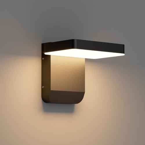 Modern Outdoor Rotatable Wall Light 350¡Æ Adjustable Head Wall Lighting Black LED Wall Sconce Exterior Light for House Porch Garage IP65 Waterproof, 3000K