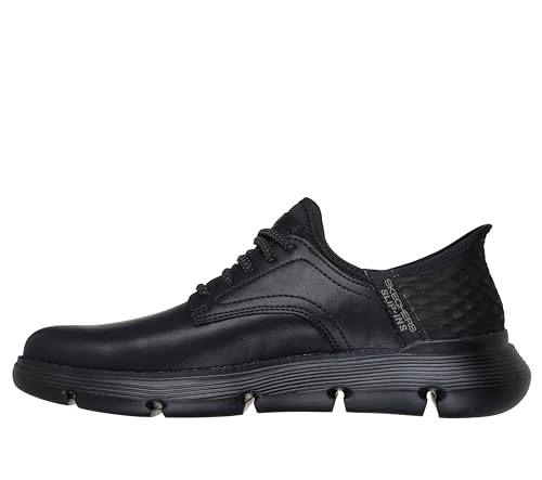 Skechers Men's Garza Gervin Shoes, Black Leather, 9 UK