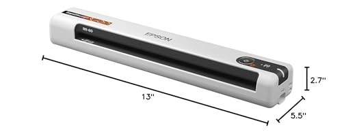 Epson RapidReceipt RR-60 Mobile Color Receipt & Document Scanner with ScanSmart AI PRO Receipt Management & PDF Software for PC & Mac