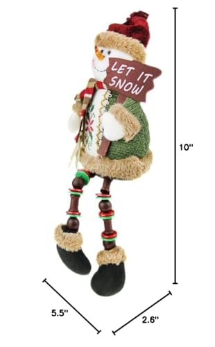 Christmas Decorations Cute Sitting Santa Claus Snowman Figurine Christmas Tree Hanging Decoration Plush Stuffed Toy Doll Home Office Indoor Outdoor Table Fireplace Window Ornament Decor Xmas Gift