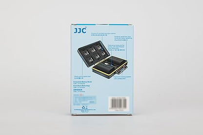 JJC SD Card Holder Case for 6 SD SDHC SDXC Memory Cards with 2 Slots for Canon LP-E6 LP-E6N on 5D Mark IV III II 5Ds 5DsR 6D 6D Mark II 7D 7D mark III II 80D 70D 60D