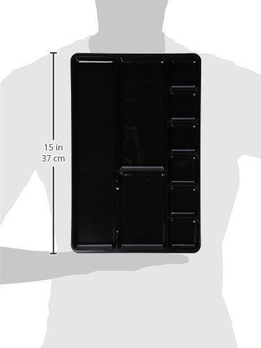 Deflecto 38104 Sustainable Office Desktop Organizer, 1" x 14" x 9", Black