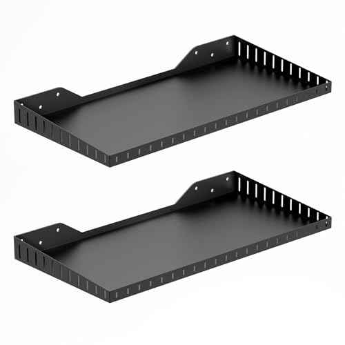 PEKGRIL 2 Pack Garage Wall Shelf, 1X2 Ft Heavy Duty Garage Shelving, Wall Mounted Storage Shelves for Laundry Room, Closet, Holds Up to 150 Lbs