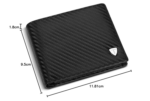 TEEHON® Wallets Mens, Leather Wallet, RFID Blocking Wallet, Wallets for Men UK with Coin Pocket, 2 Banknote Compartments, 8 Card Holders, Mens Wallet with Gift Box