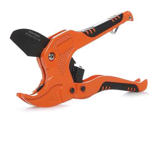 Zantle Pipe and Tube Cutter, Ratcheting Hose Cutter One-hand Fast Pipe Cutting Tool with Ratchet Drive for Cutting Less Than 1-1/4" O.D. PEX, PVC, and PPR Pipe, Easy-to-use PVC Pipe Cutter