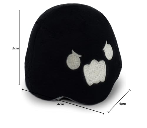 TeeTurtle - The Original Reversible Ghost Plushie - White + Black - Cute Sensory Fidget Stuffed Animals That Show Your Mood - Perfect for Halloween!