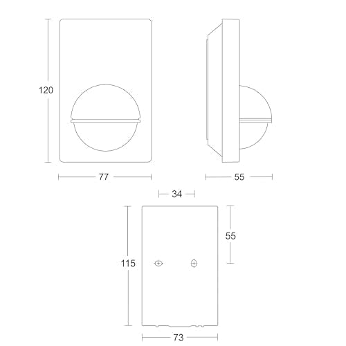 Steinel Motion Sensor IS 180-2 Black, PIR Motion Detector, 12 m Reach, max. 1000 W for 6 LED Lights, Twilight Switch
