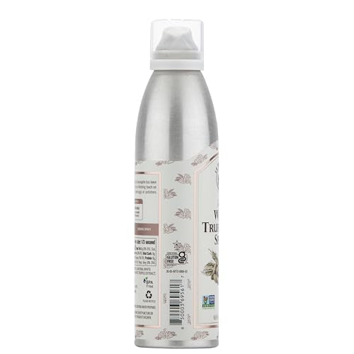 La Tourangelle, White Truffle Cooking Spray, Complex Gourmet Earthy Flavor for Spraying on Pasta, Popcorn, Vegetables, Potatoes, and More, 5 Fl Oz