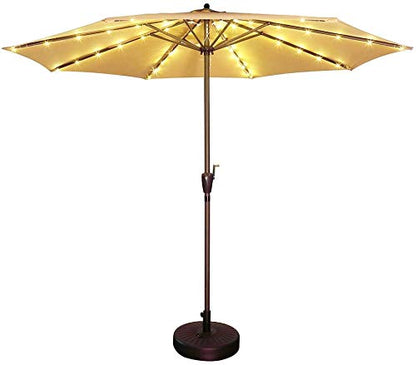 Solar Patio Umbrella Lights Parasol String Lights With Clip Umbrella Pole Light Solar Powered Waterproof for 7-10foot Umbrella Outdoor Lighting Beach Deck Garden Party Decoration