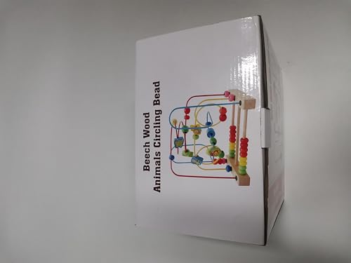 Jacootoys Toddlers Bead Maze Roller Coaster Animal Circle Toys Educational Abacus Beads Game for Boys Girls Baby Gift