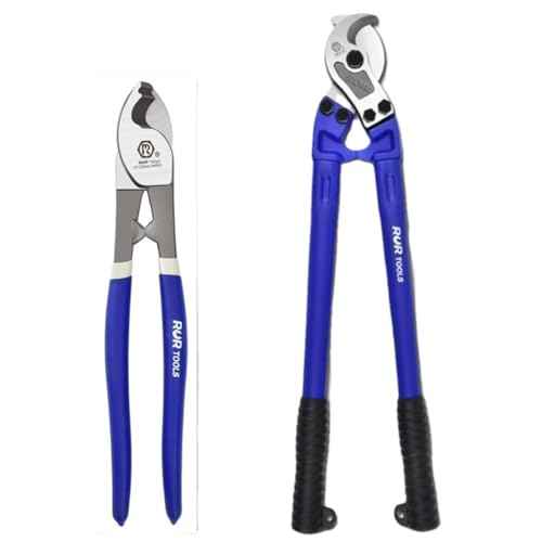 2Pcs Heavy Duty Cable Cutters Set - 10&14-inch,for Copper and Aluminum Cable Cutter, Includes 2 Pcs,Stainless Steel Wire Rope Cutter