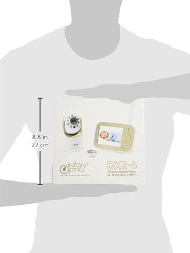 Infant Optics DXR-8 480p Video Baby Monitor, Non-WiFi Hack-Proof FHSS Connection, Interchangeable Lenses, Pan Tilt Zoom, LED Sound Bar, Night Vision, and Two-way Talk, low battery