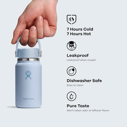 Hydro Flask Micro Bottle - Insulated Mini Leak Proof Flask for Purse or Pocket in 6.7 Oz Trillium Pink