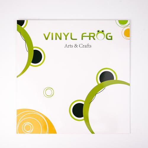 VINYL FROG Permanent Adhesive Vinyl Bundle 40 Pack Adhesive Vinyl Sheets 12''x12'' Permanent Vinyl for Cups, Decals, DIY Craft Projects